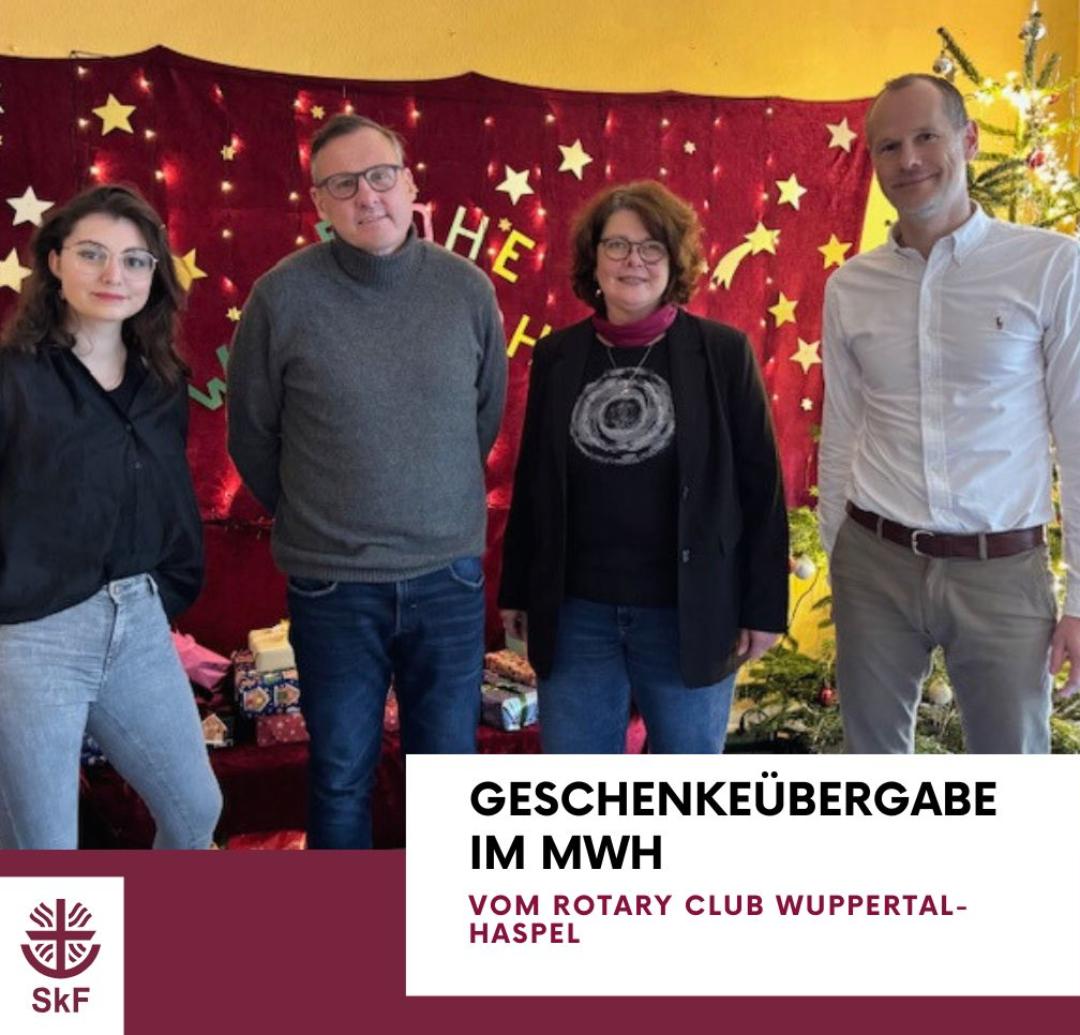 Geschenkübergabe Rotary Club Wuppertal-Haspel