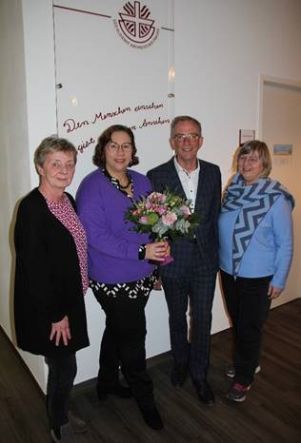 Foto: von links.: B. Reul-Nocke, M. Müller-Spahn, J. Böcker, Dr. B. Timmermann Text: SkF e.V. Bergisch Land, Tanja Müller-Huebschke